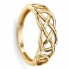 9ct Yellow Gold Celtic Pattern Ring Sizes L - Q  British Made Brand New