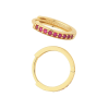 9ct Yellow Gold Ruby Hoop Earrings British Made 375 Hallmark Brand New Boxed