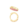 9ct Yellow Gold Ruby Hoop Earrings British Made 375 Hallmark Brand New Boxed