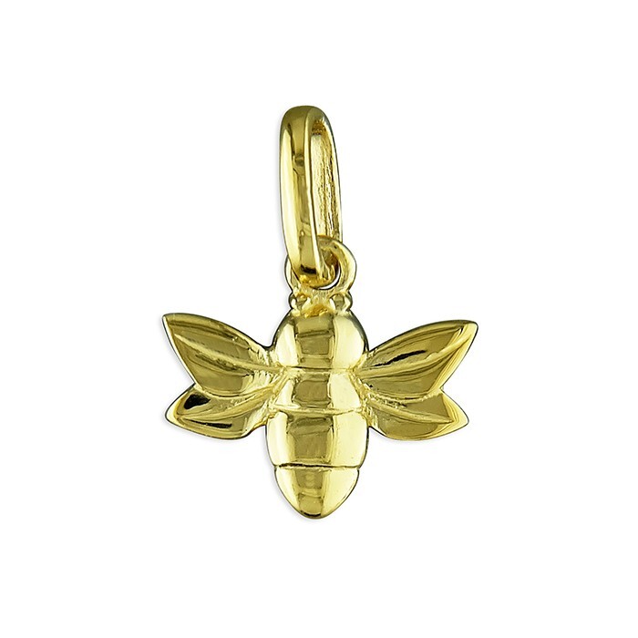 Baby Bumble Bee Pendant 18ct Yellow Gold Plated Hallmarked All Chain Lengths