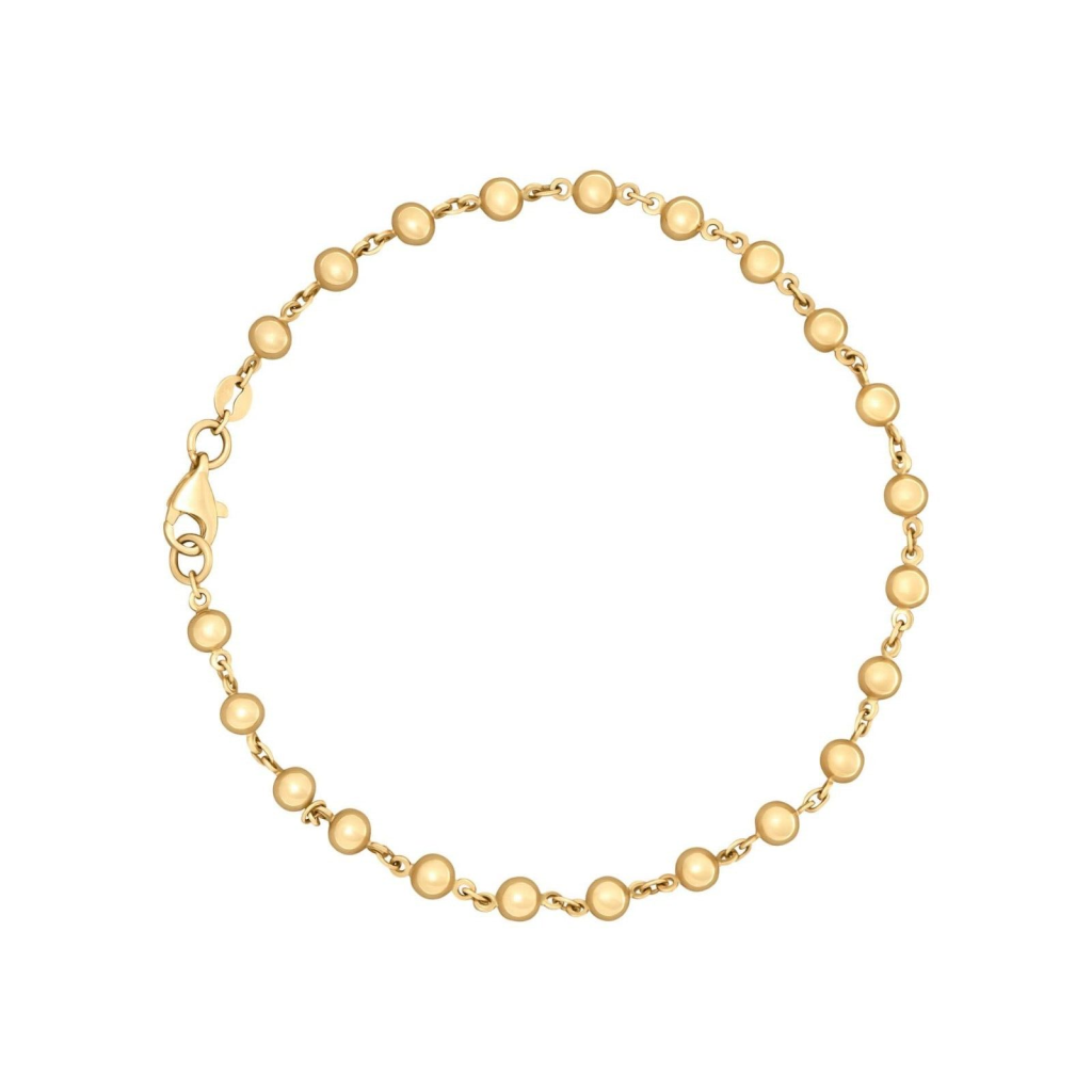 Ball Chain Bracelet In 9ct Yellow Gold 375 Hallmark British Made Brand New Boxed