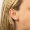 Cloud And Lightning Stud Earrings 9ct Yellow Gold Plated Hallmarked Brand New