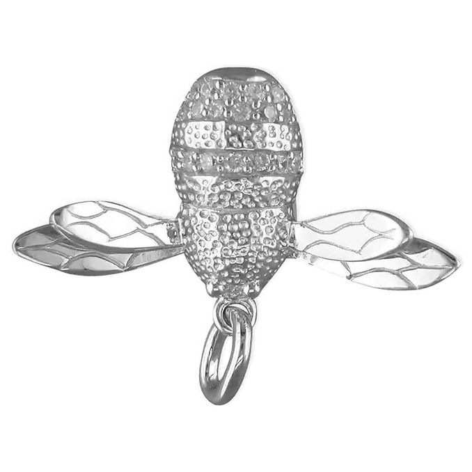 Cluster Bumble Bee Pendant Sterling Silver 925 Hallmarked All Chain Lengths