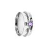 Floral Amethyst Spinner Ring Sterling Silver 925 Hallmark British Made Size K-T