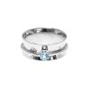 Floral Topaz Spinner Ring Sterling Silver 925 Hallmark British Made Size K - T