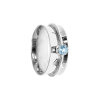 Floral Topaz Spinner Ring Sterling Silver 925 Hallmark British Made Size K - T