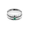 Flush Emerald Spinner Ring Sterling Silver 925 Hallmark British Made Size K - T