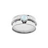 Flush Moonstone Spinner Ring Sterling Silver 925 Hallmarked Size K - T