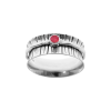 Flush Ruby Spinner Ring Sterling Silver 925 Hallmark British Made Size K - T