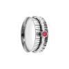 Flush Ruby Spinner Ring Sterling Silver 925 Hallmark British Made Size K - T