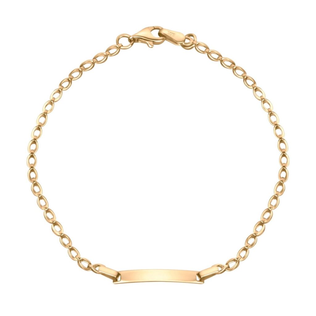 ID Bracelet In 9ct Yellow Gold 375 Hallmarked British Made Brand New Boxed