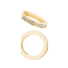 Mens 10 Stone Huggie Hoop Earring 9ct Yellow Gold 375 Hallmarked Brand New