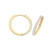 Mens 34 Stone Huggie Hoop Earring 9ct Yellow Gold 375 Hallmarked Brand New Boxed
