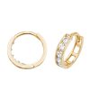 Mens 6 Stone Huggie Hoop Earring 9ct Yellow Gold 375 Hallmarked Brand New Boxed