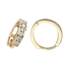 Mens 7 Stone Huggie Hoop Earring 9ct Yellow Gold Gents 375 Hallmark Brand New
