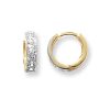 Mens Channel Set Huggie Hoop Earring 9ct Yellow Gold 375 Hallmarked Brand New