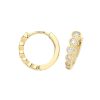 Mens Graduated Huggie Hoop Earring 9ct Yellow Gold 375 Hallmarked Brand New