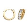 Mens Huggie Hoop Earring 9ct Yellow Gold Gents 375 Hallmarked Brand New Boxed