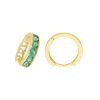 Mens Peridot Huggie Hoop Earring 9ct Yellow Gold 375 Hallmarked Brand New Boxed