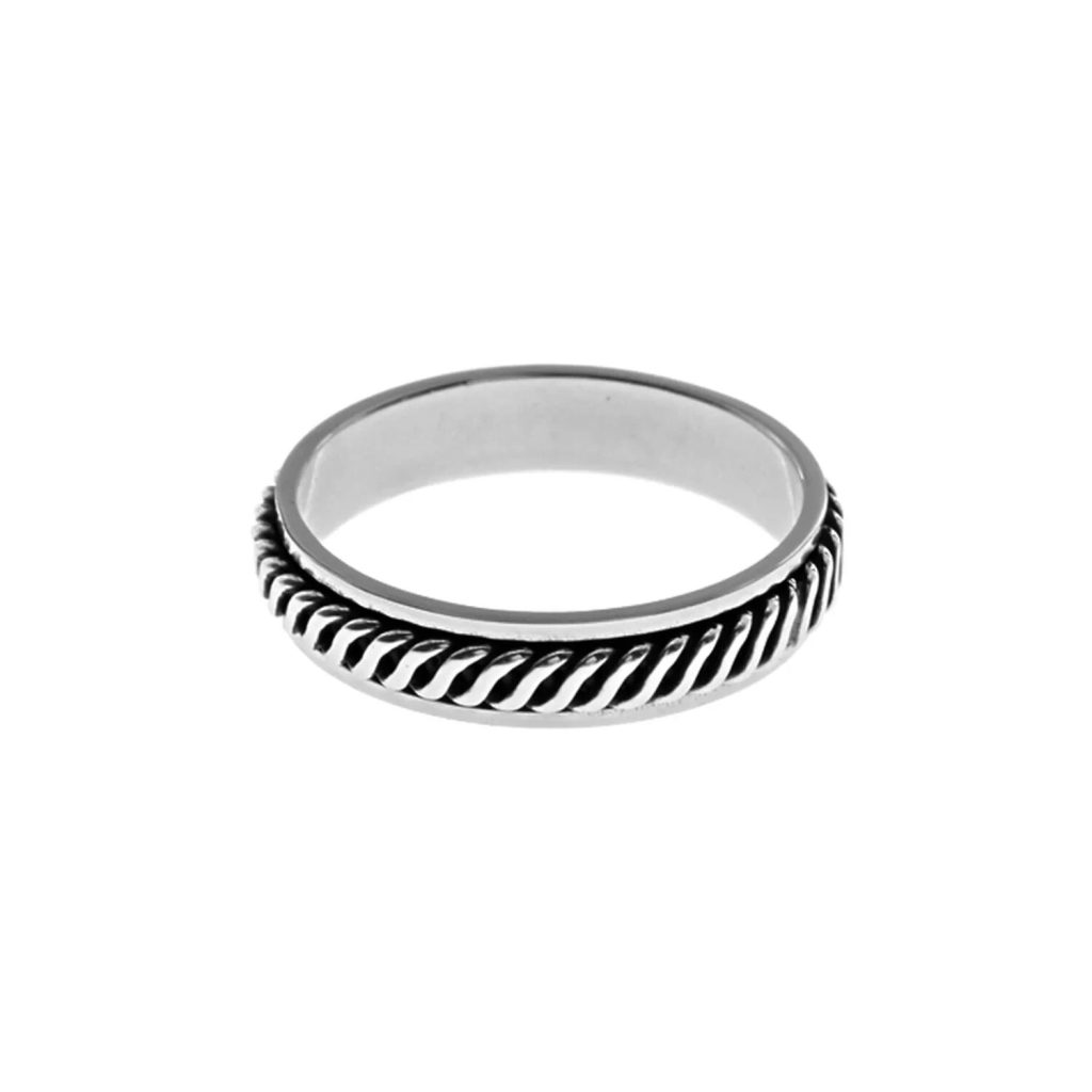 Mens Sterling Silver Pattern Spinner Rotating Ring 925 Hallmarked Sizes W - Z +1