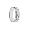 Mens Textured Sterling Silver Spinner Rotating Ring 925 Hallmarked Sizes W - Z