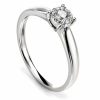 Natural Diamond Cluster Ring In Solid 9ct White Gold 375 Hallmarked British Made