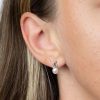 Pearl And Diamond Stud Earrings British Made 9ct White Gold 375 Hallmarked