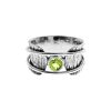 Peridot Tree Bark Spinner Ring Sterling Silver 925 Hallmarked Size K - T