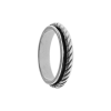 Roped Spinner Ring Sterling Silver 925 Hallmarked British Made Size L - T