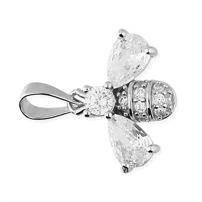 Teardrop Bee Pendant Sterling Silver 925 Hallmarked All Chain Lengths