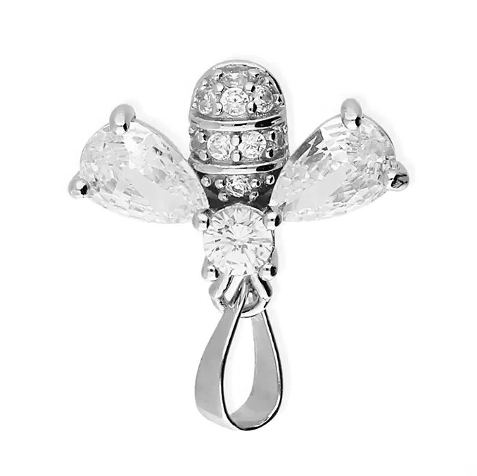 Teardrop Bee Pendant Sterling Silver 925 Hallmarked All Chain Lengths