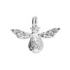 Textured Bumble Bee Pendant Sterling Silver 925 Hallmarked All Chain Lengths