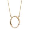 Twist Open Oval Necklace 9ct Yellow Gold 375 Hallmarked British Made Brand New