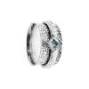 Vinal Blue Topaz Spinner Ring Sterling Silver 925 Hallmarked Size K - T